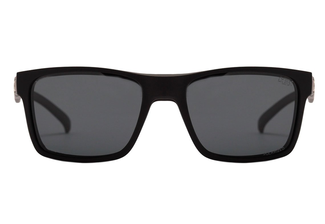 HB Polytech 0339 Clip On Matte Black / Gray Polarized - Lente 5,3 cm - Grau