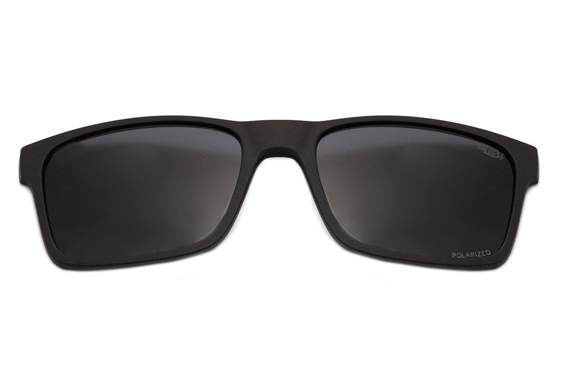 HB Polytech 0339 Clip On Matte Black / Gray Polarized - Lente 5,3 cm - Grau