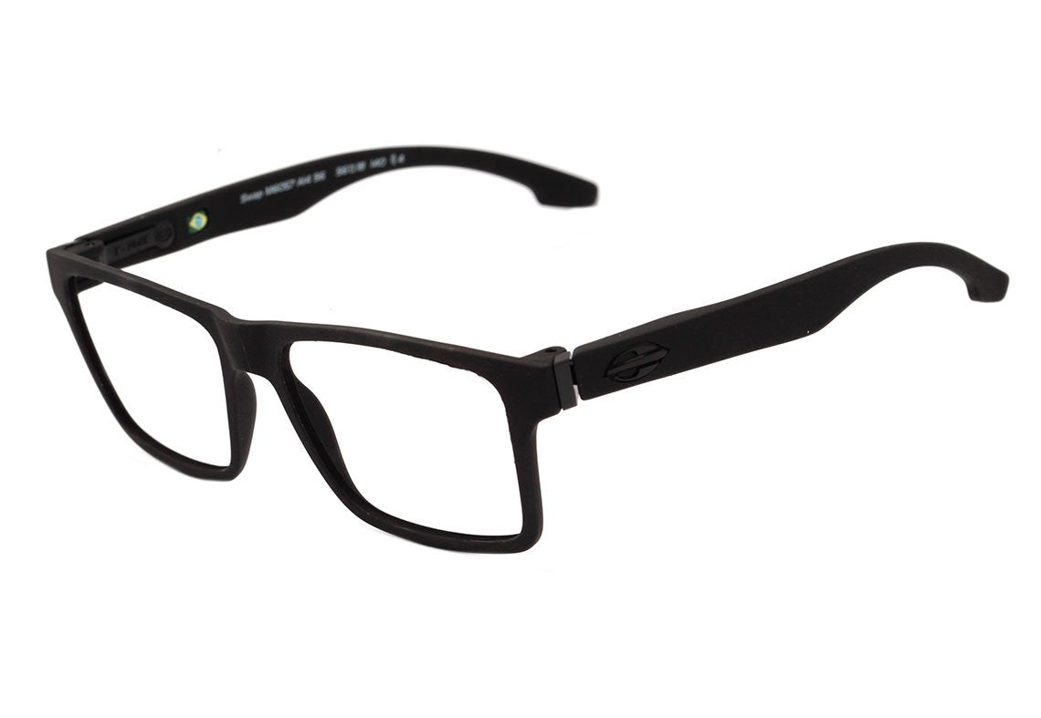 Óculos de Grau Mormaii Swap Clip On Preto Brilho Degradê/ Prata Espelhado Polarizado/ Preto Polarizado - Lente 5,6 Cm