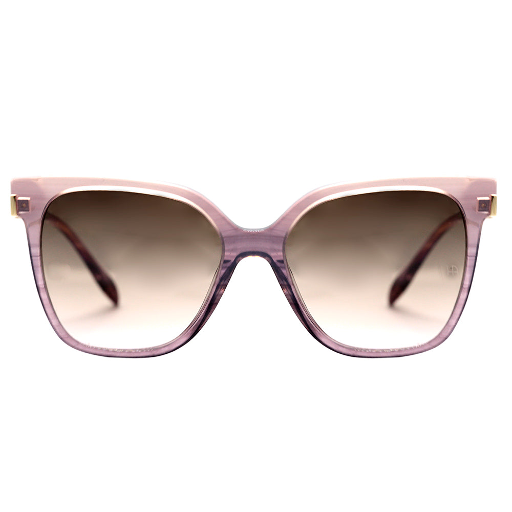 Ana Hickmann AH 9277 E02 Roxo Translúcido e Dourado Brilho / Marrom Degradê - Lente 5,4 cm