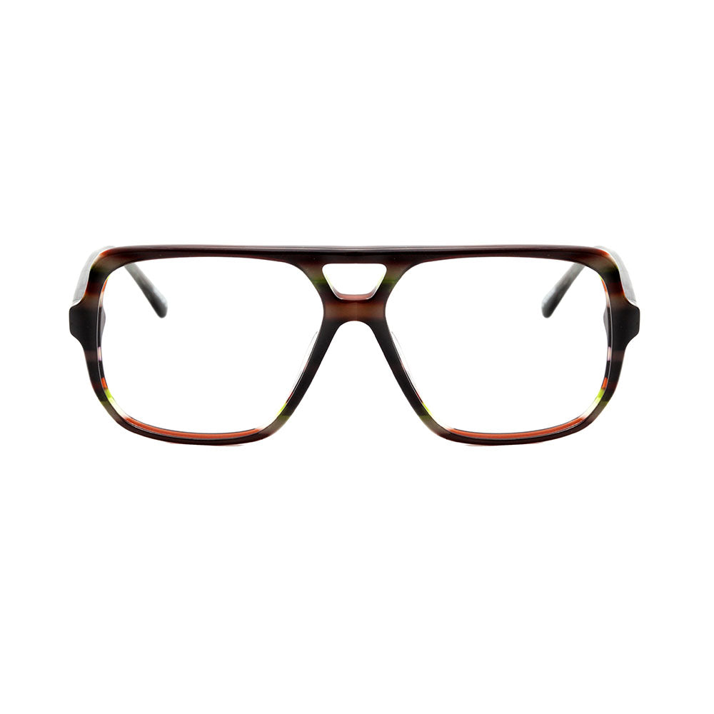 Evoke EVK RX4 H02 Black Green Temple Gray Shine - 56 mm