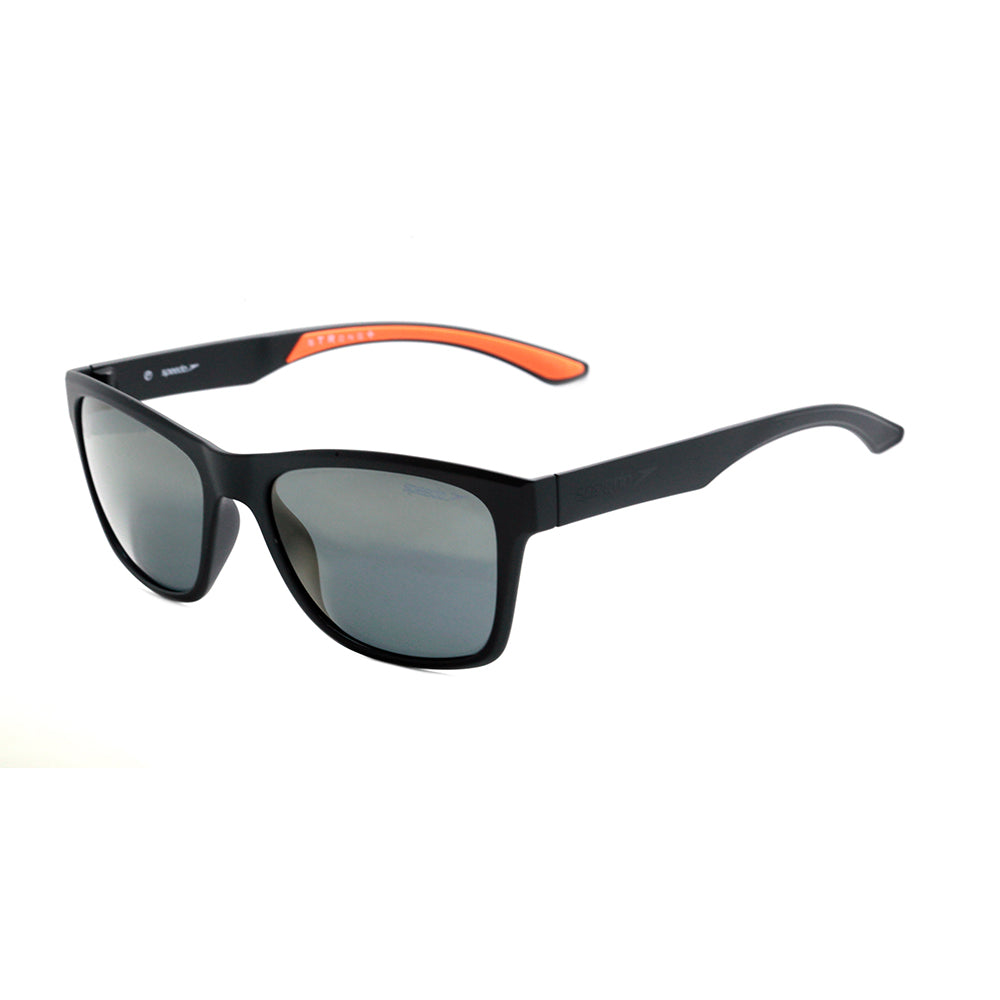 Speedo Tech A02 Preto e Laranja Fosco/ Marrom Espelhado Polarizado Lente 5,5 cm