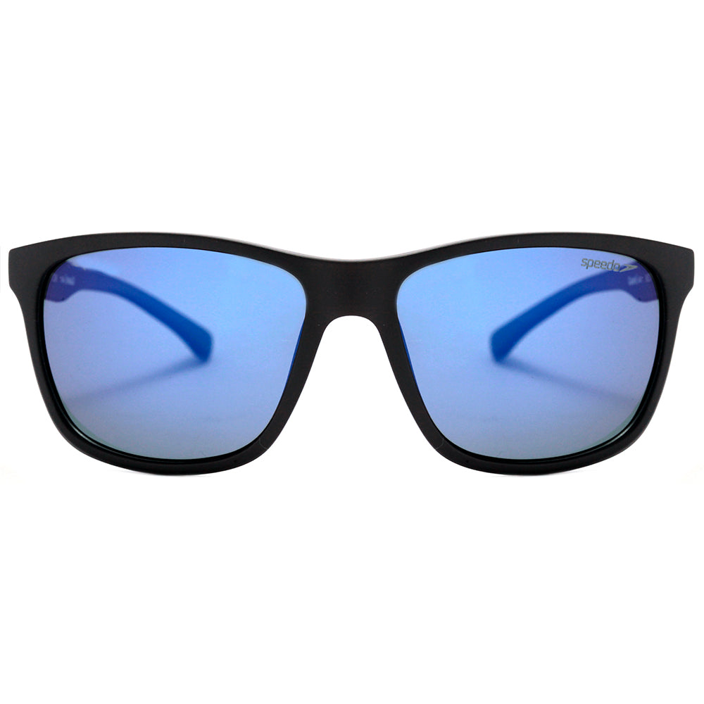 Speedo Guará A01 Preto Fosco / Azul Espelhado Polarizado - 58 mm