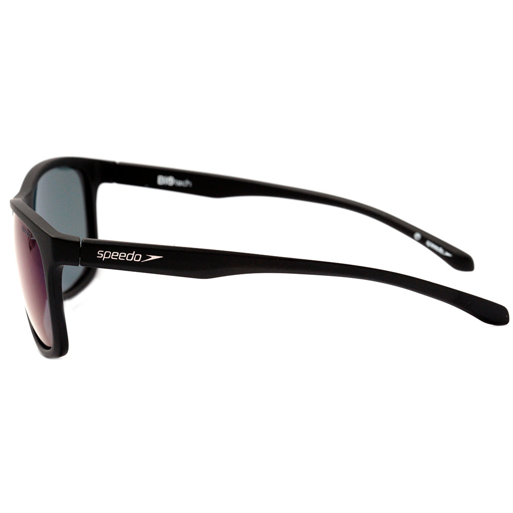 Speedo Guará A01 Preto Fosco / Azul Espelhado Polarizado - 58 mm