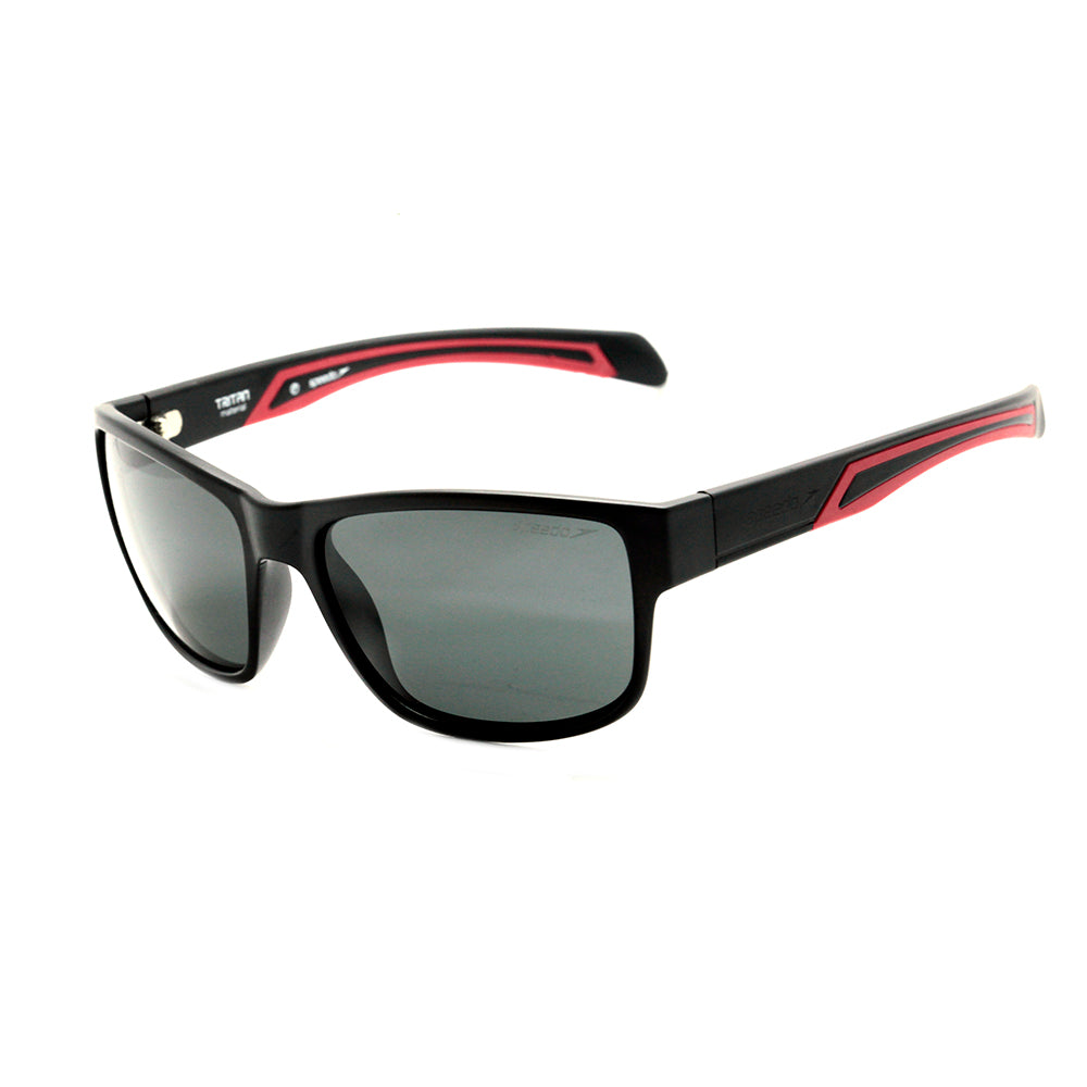 Speedo Capri A01 Preto e Vermelho Fosco / Preto Polarizado - Lente 5,7 cm