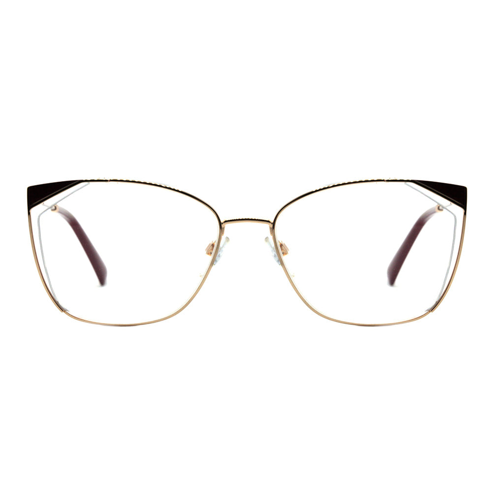 Ana Hickmann AH 1403 07A Dourado e Vinho - Lente 5,4 cm