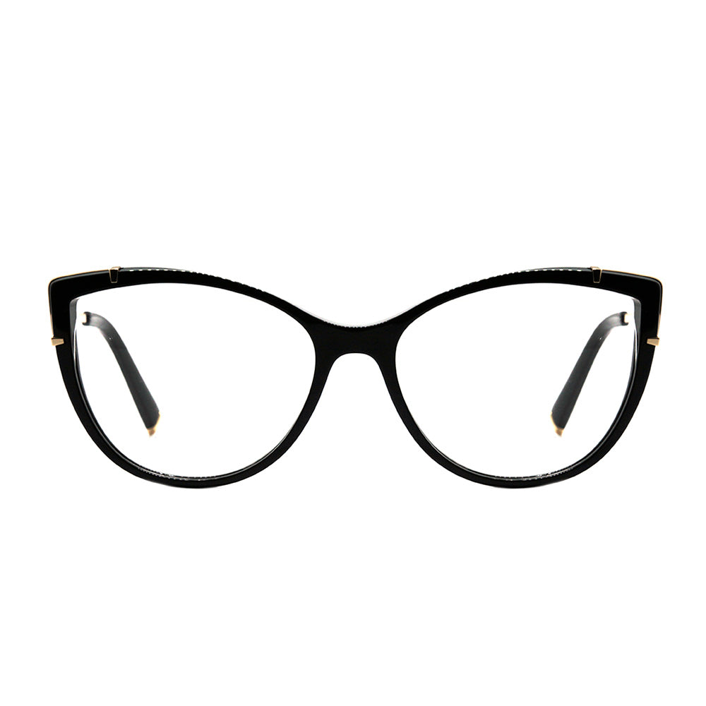 Ana Hickmann AH 6382 A01 PRETO BRILHO E DOURADO 55 mm - Grau