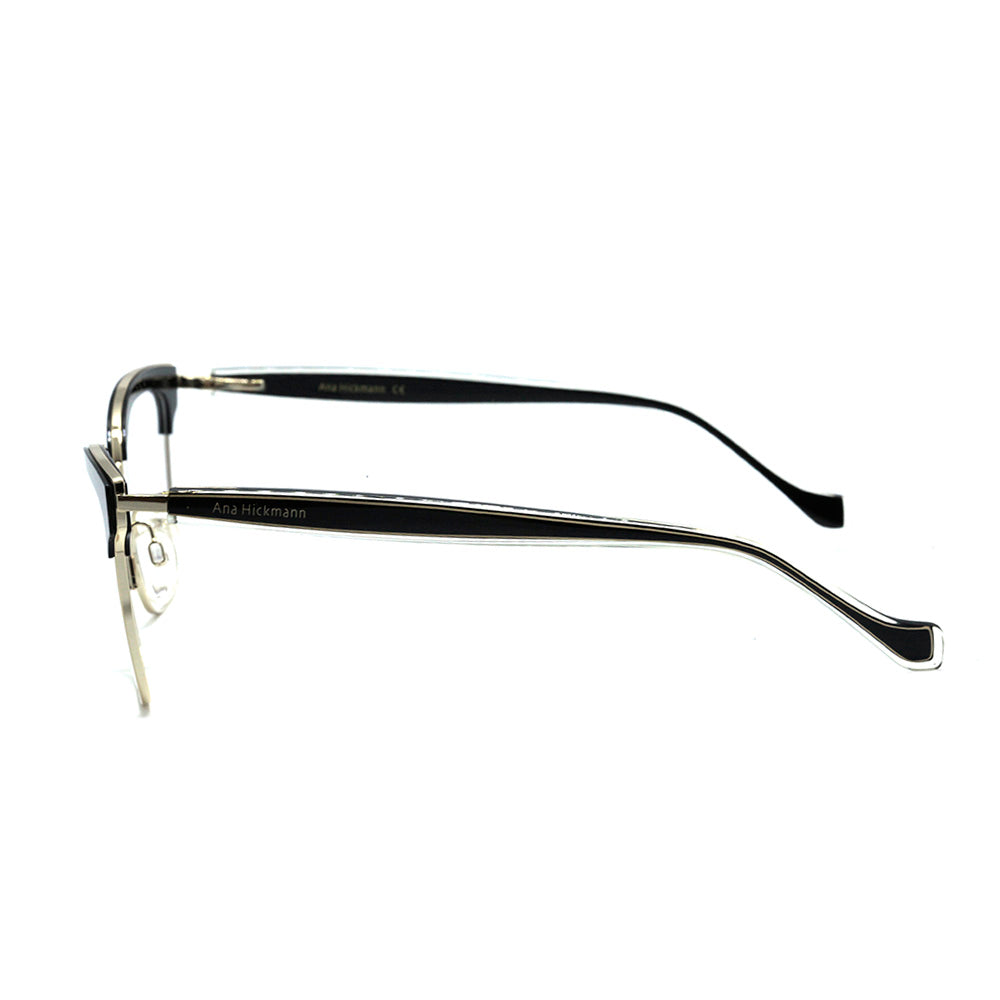 Ana Hickmann AH 1375 A01 Preto e Dourado Brilho - Lente 5,4 cm