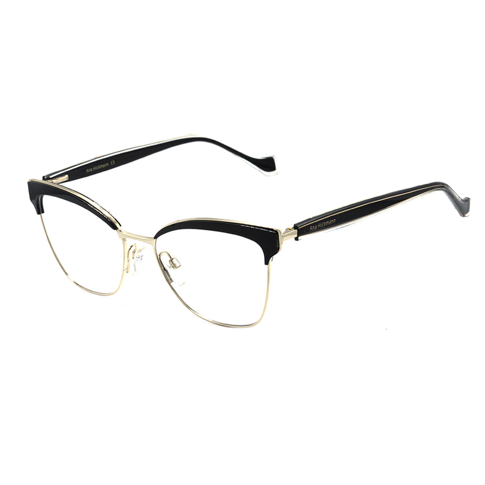 Ana Hickmann AH 1375 A01 Preto e Dourado Brilho - Lente 5,4 cm