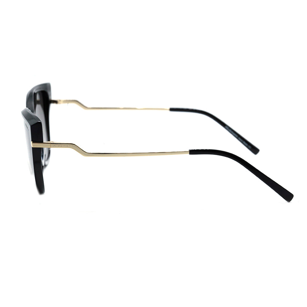 Hickmann HI 9107 A01 Preto Brilho e Dourado / Preto Degradê Unico - Lente 5,4 cm