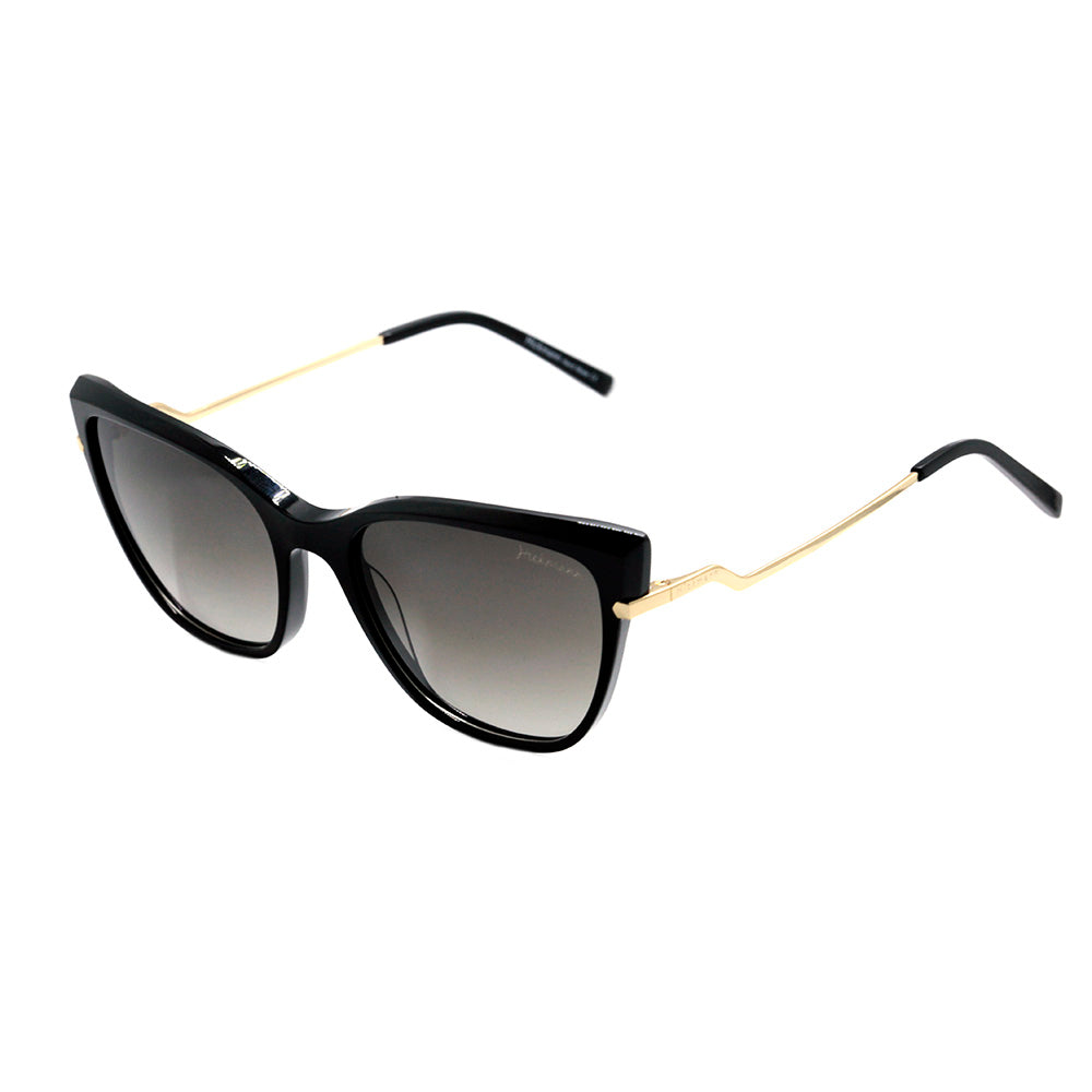 Hickmann HI 9107 A01 Preto Brilho e Dourado / Preto Degradê Unico - Lente 5,4 cm