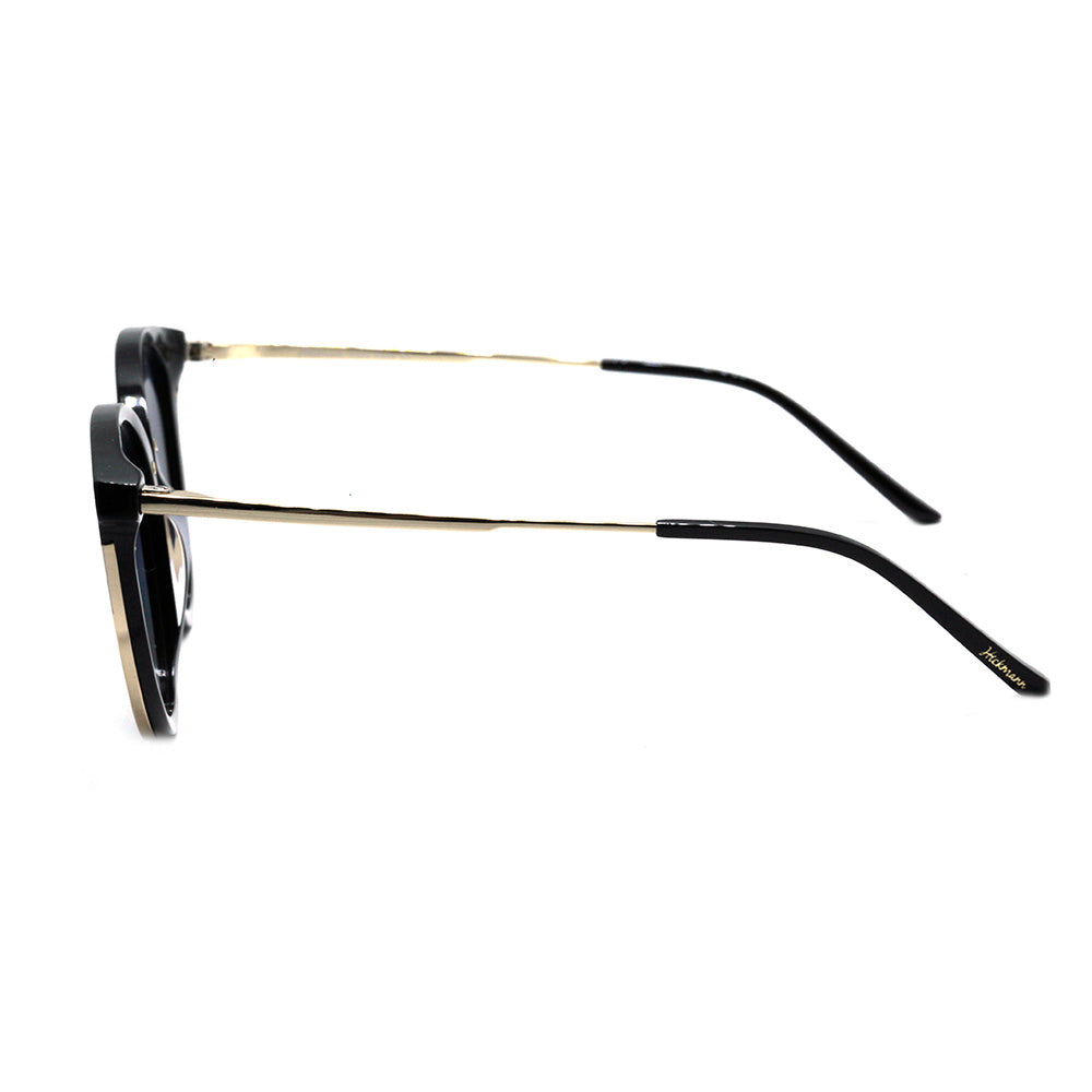 Hickmann HI 9094 A01 Preto Brilho e Dourado / Preto Degradê Unico - 53 mm