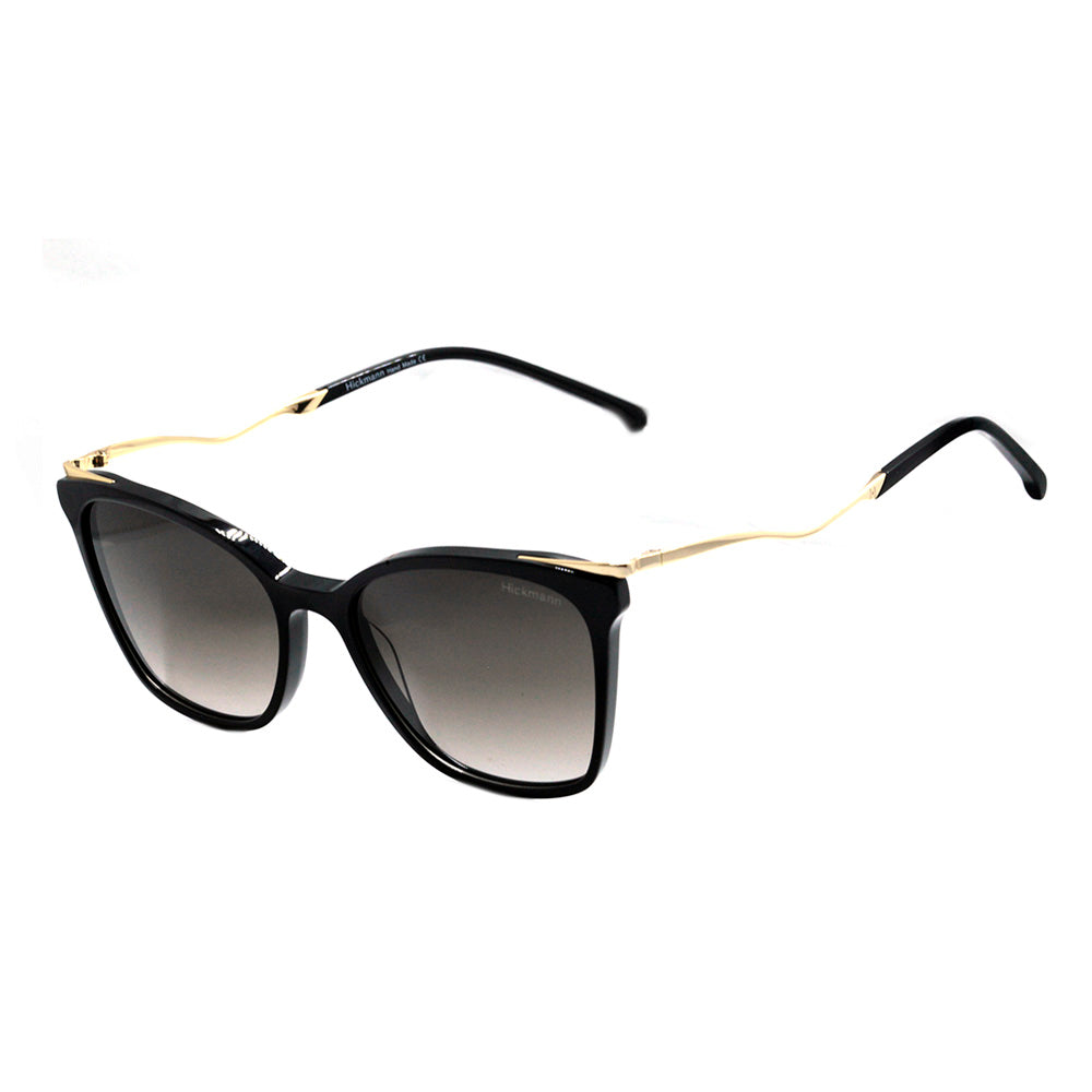 Hickmann HI 9114 A01 Preto e Dourado Brilho / Preto Degradê Unico - 53 mm