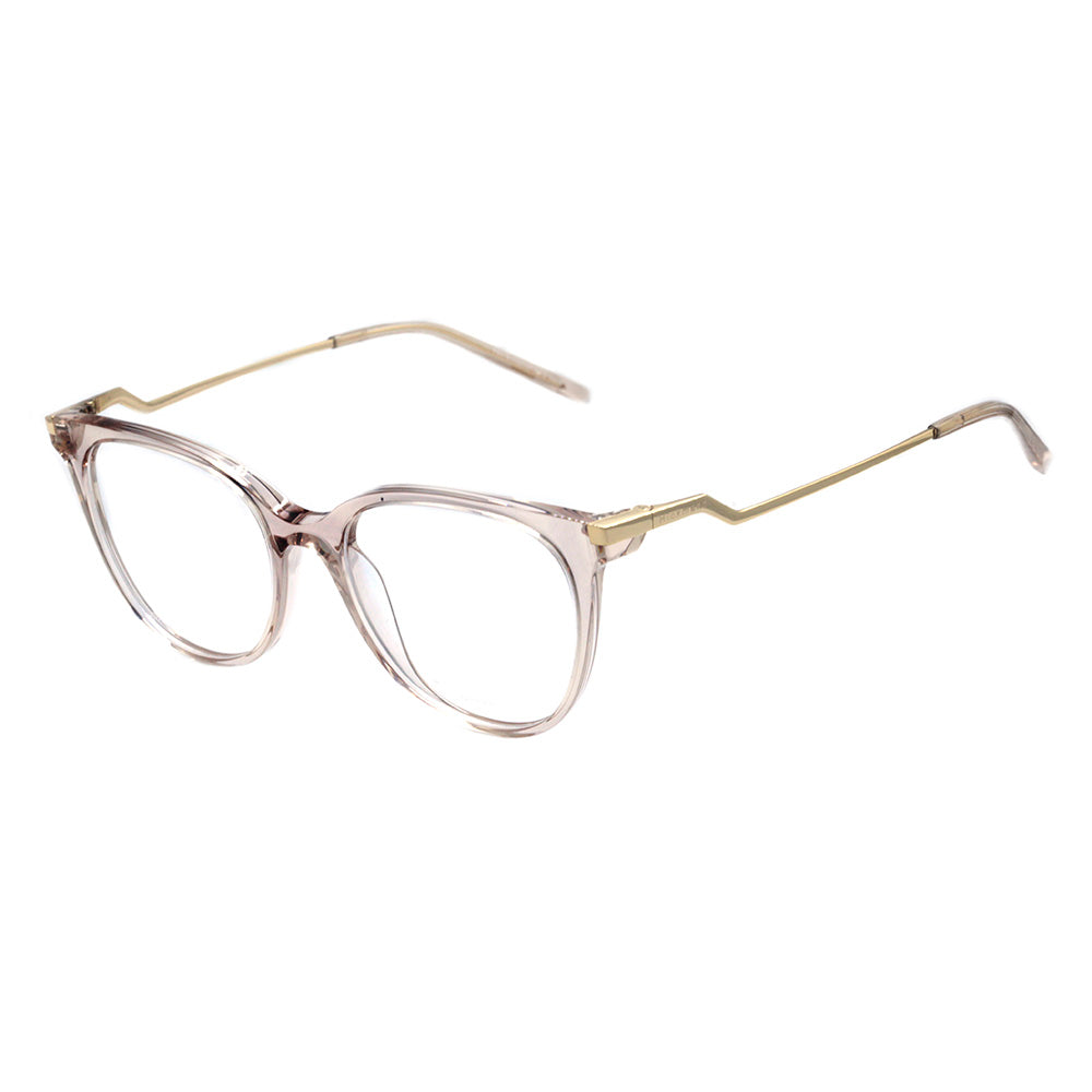Hickmann HI 6155 T01 Rosa Transparente e Dourado - Lente 5,0 cm - Grau