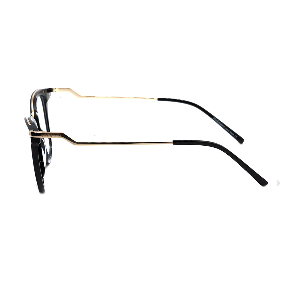 Hickmann HI 6171 A01 Preto e Dourado Brilho - Lente 5,0 cm - Grau