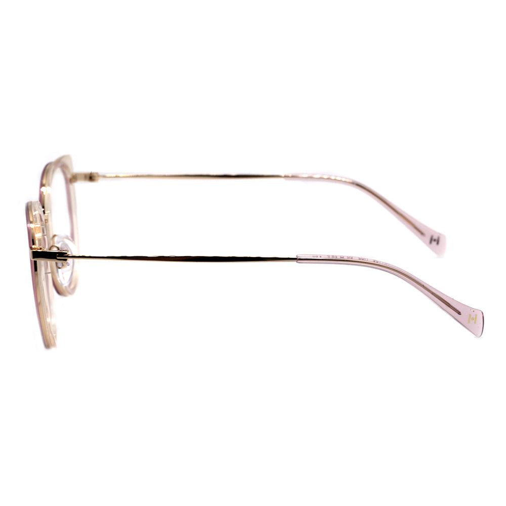 Hickmann HI1126 H03 ROSA TRANSPARENTE E DOURADO BRILHO Lente 5,0 cm