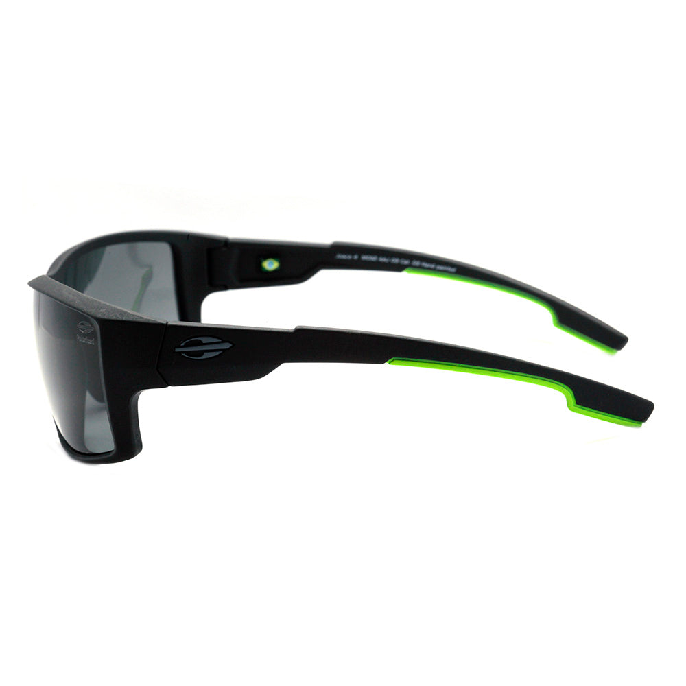 Mormaii Joaca 4 Preto Fosco e Amarelo / Cinza Polarizado Unico - Lente 6,3 cm