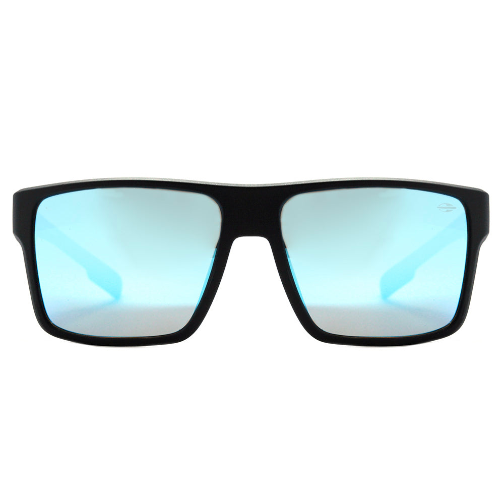 Mormaii Macau Preto Fosco / Azul Espelhado Unico - Lente 5,6 cm