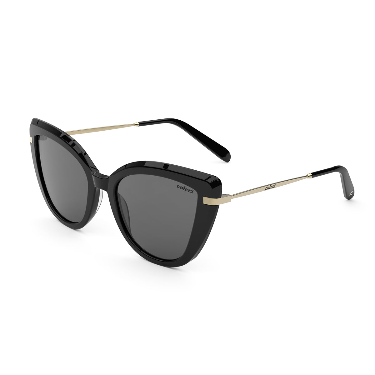 Colcci Manu Preto Brilho / Cinza Unico - Lente 5,8 cm