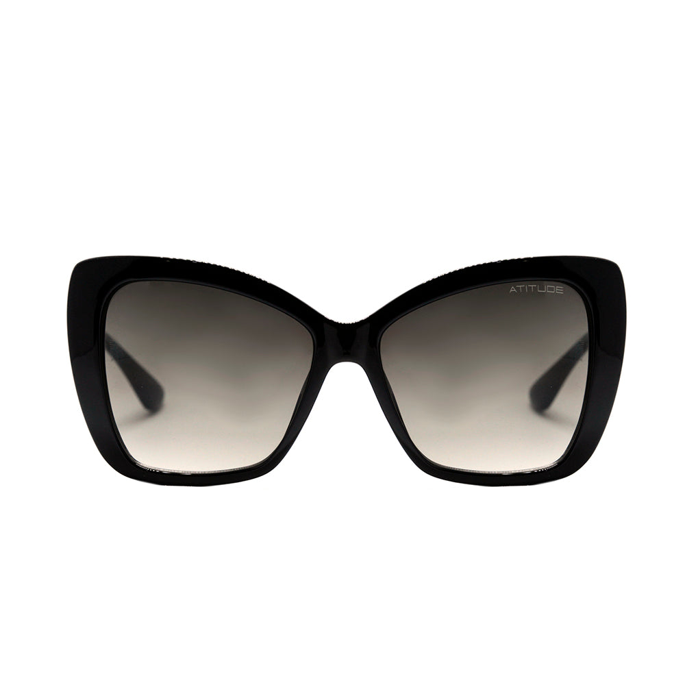 Atitude AT 5448 A01 Preto e Dourado Brilho / Cinza Degradê - Lente 5,5 cm