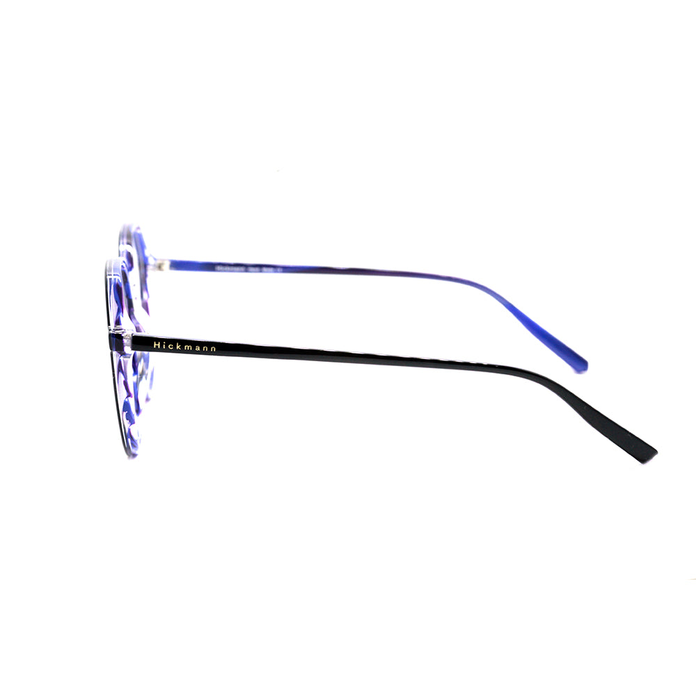 Hickmann HI 6189 H01 Preto e Azul Brilho - Lente 5,2 cm - Grau