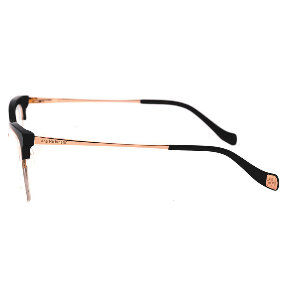 Ana Hickmann AH 1378 A01 Preto e Dourado Brilho - Lente 5,3 cm
