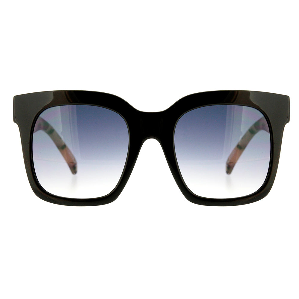 Evoke Audrey A23 Black Temple Turtle Silver / Gray Gradient - 52 mm