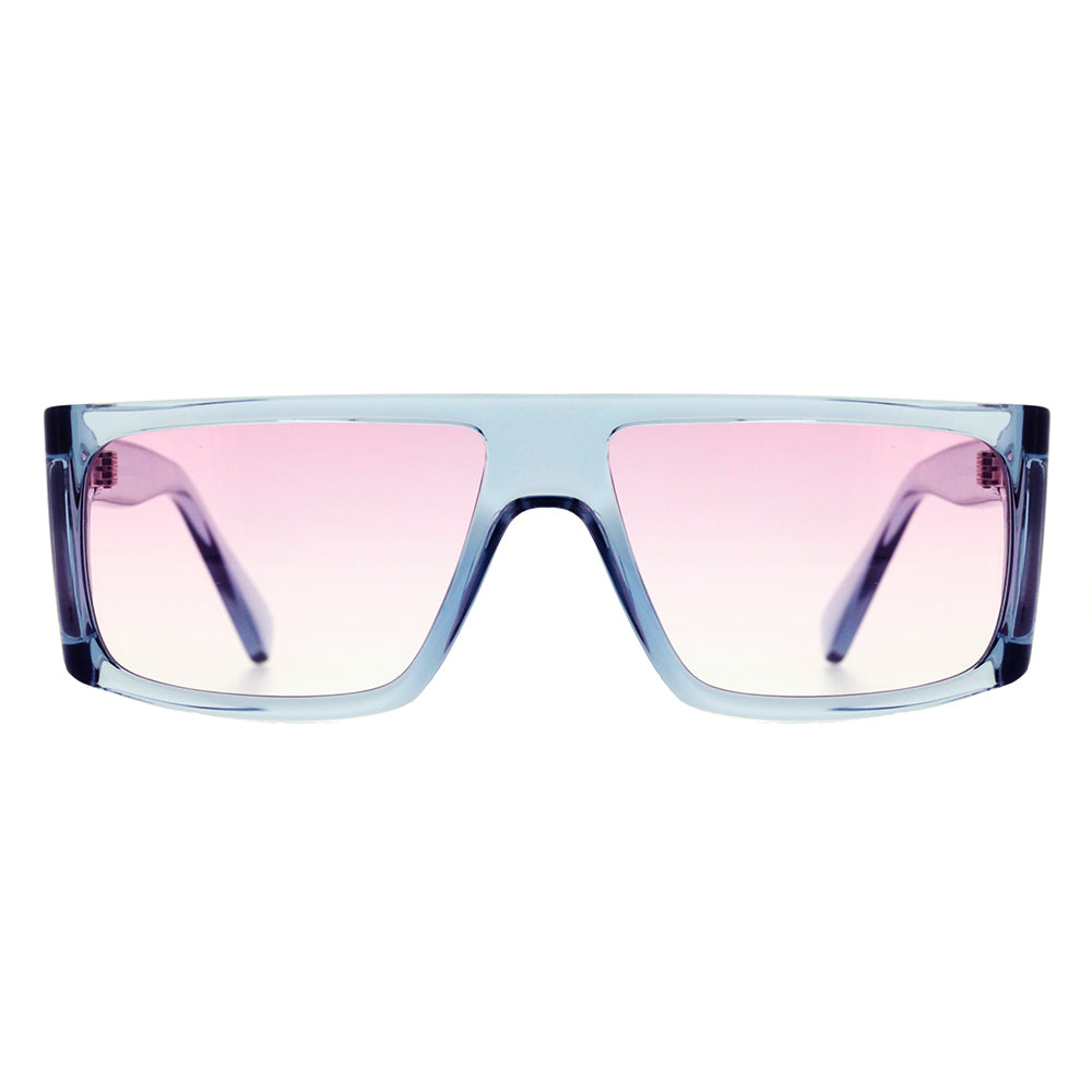 Evoke B-Side T02 Light Blue Crystal Silver / Red Gradient - 58 mm
