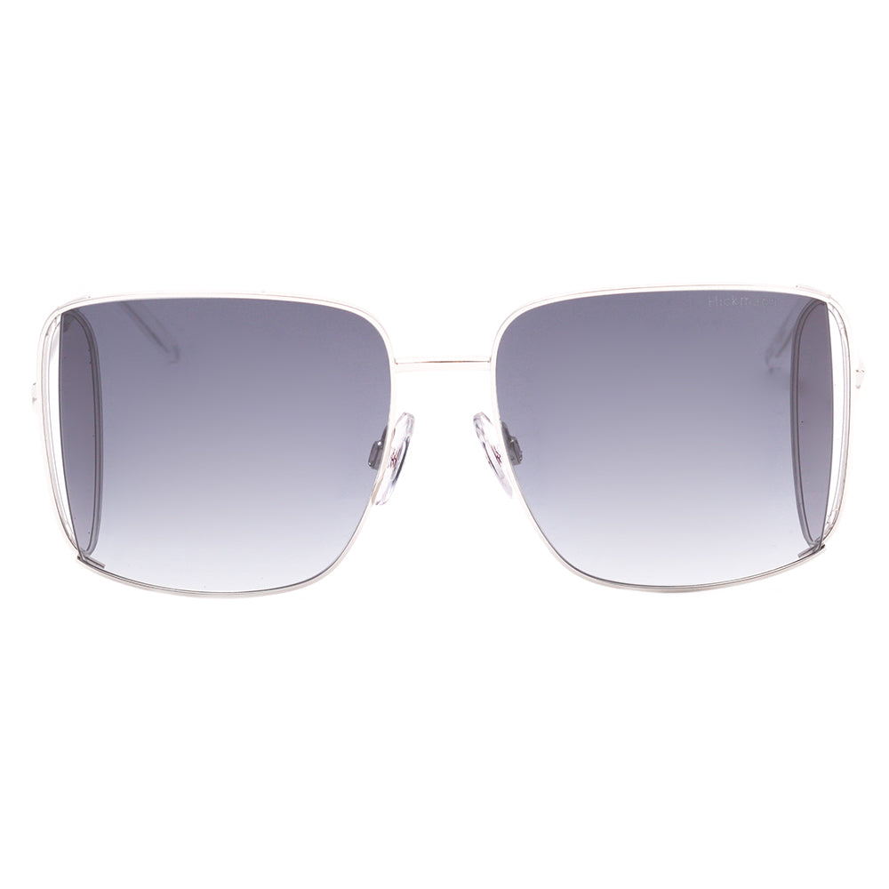 Hickmann HI 3142 03A Prata Brilho / Preto Degradê - 55 mm - Sol