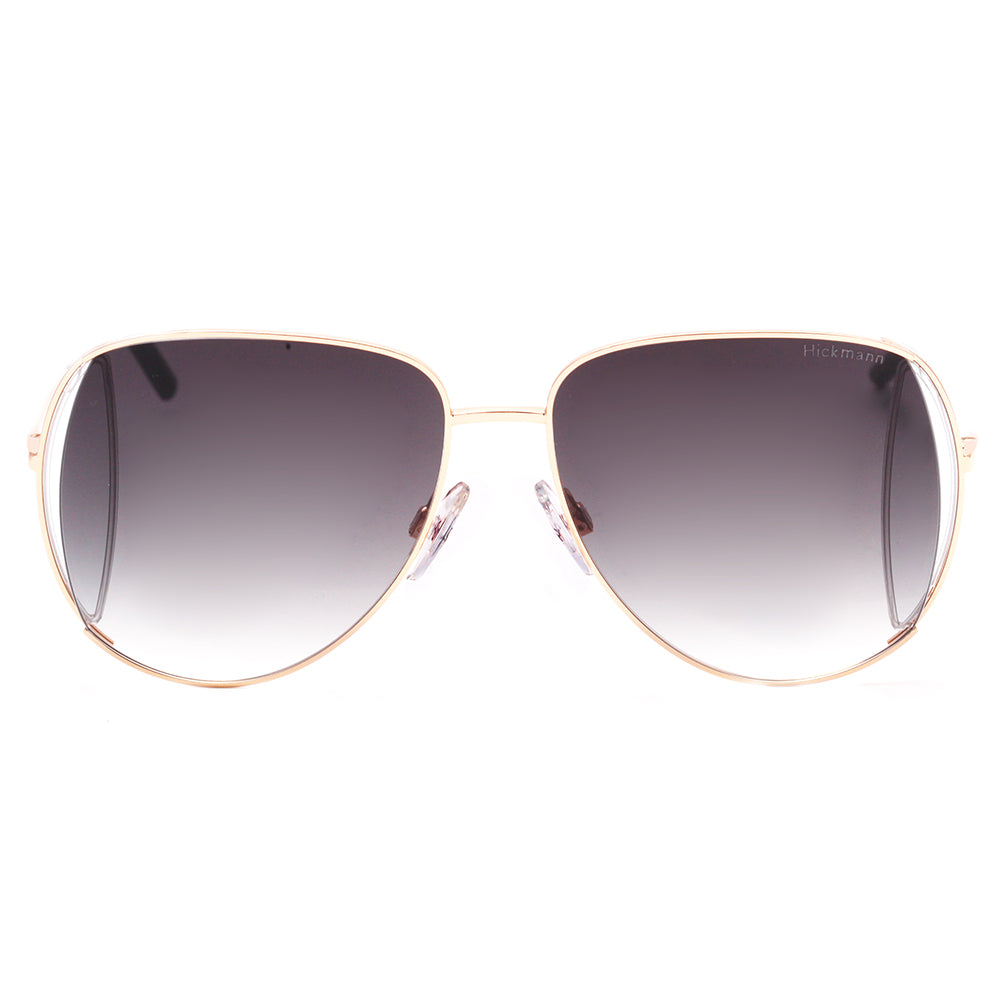 Hickmann HI 3143 04B Dourado Brilho / Preto Degradê - Lente 5,5 cm - Sol