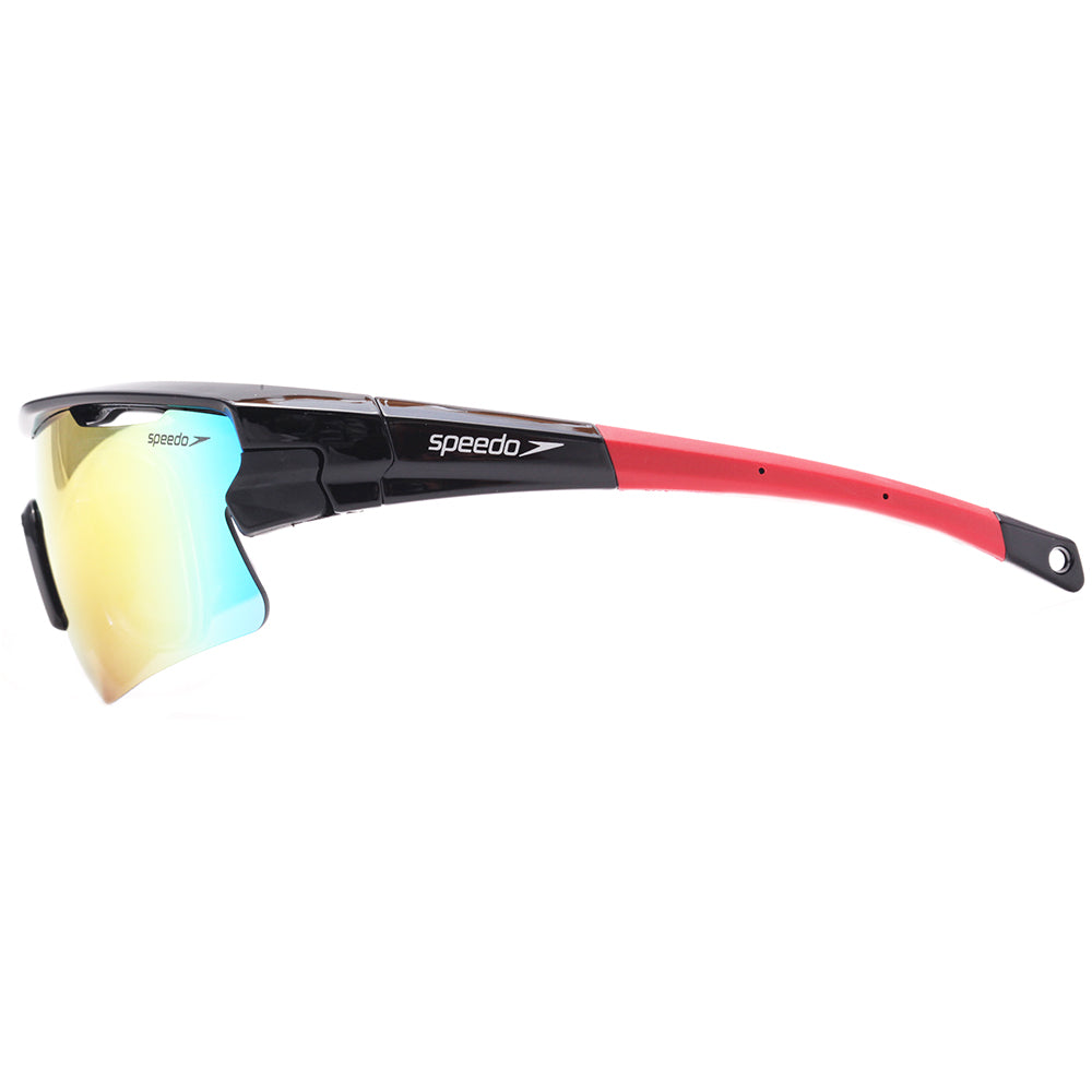 Speedo Pro 3 Clip-On A01 Preto Brilho e Vermelho Fosco/ Vermelho Espelhado - Lente 16 cm