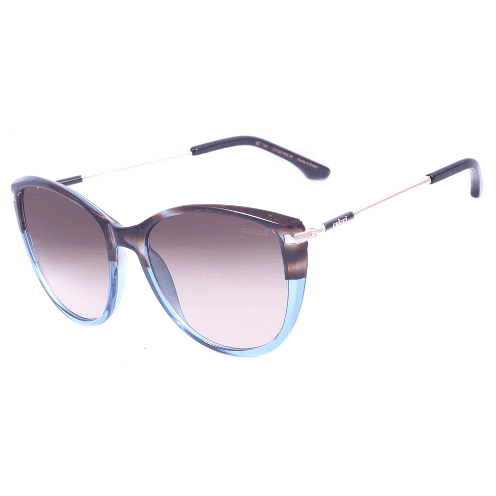 Colcci Tati Marrom e Azul Translúcido/ Marrom Degradê - 57 - Sol