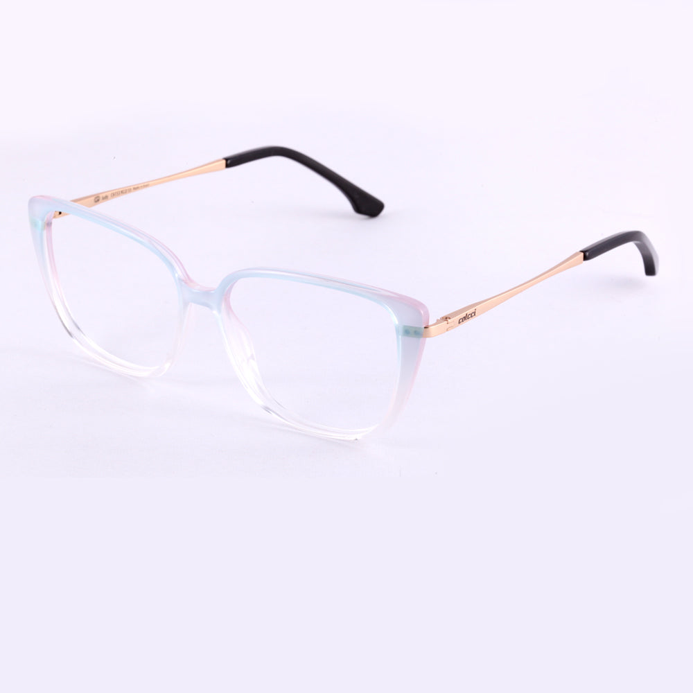 Colcci Camila Queiroz Judy Branco Degradê Translúcido Brilho - Lente 5,5 cm - Grau