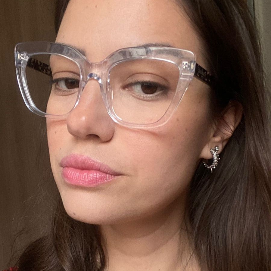 Colcci Antonela Transparente e Preto Meclado - Lente 5,4 cm - Grau