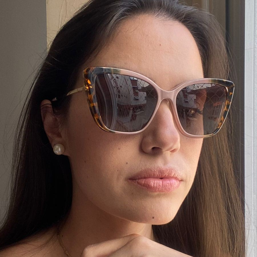 Wee W0250 Clip On Bege e Marrom Mesclado/ Marrom - Lente