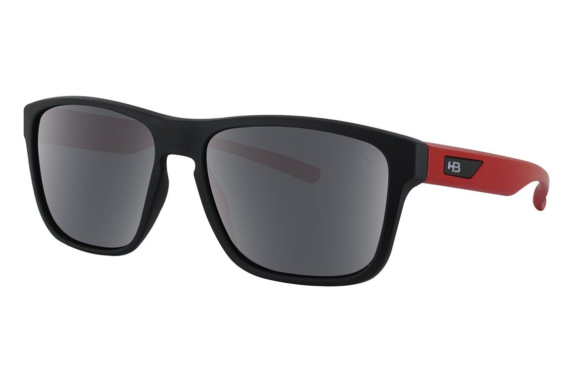 Óculos de Sol HB Teen H-Bomb Matte Black Red / Gray - 49 mm