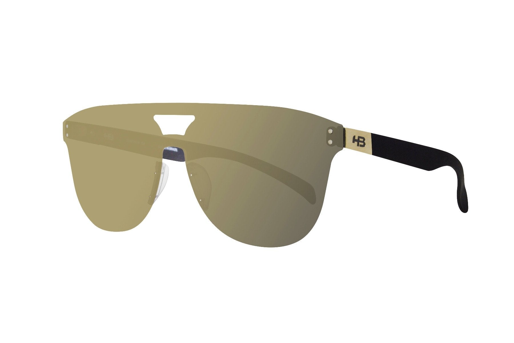 Óculos de Sol Hb Moomba Mask Matte Black/ Gold Espelhado Unico