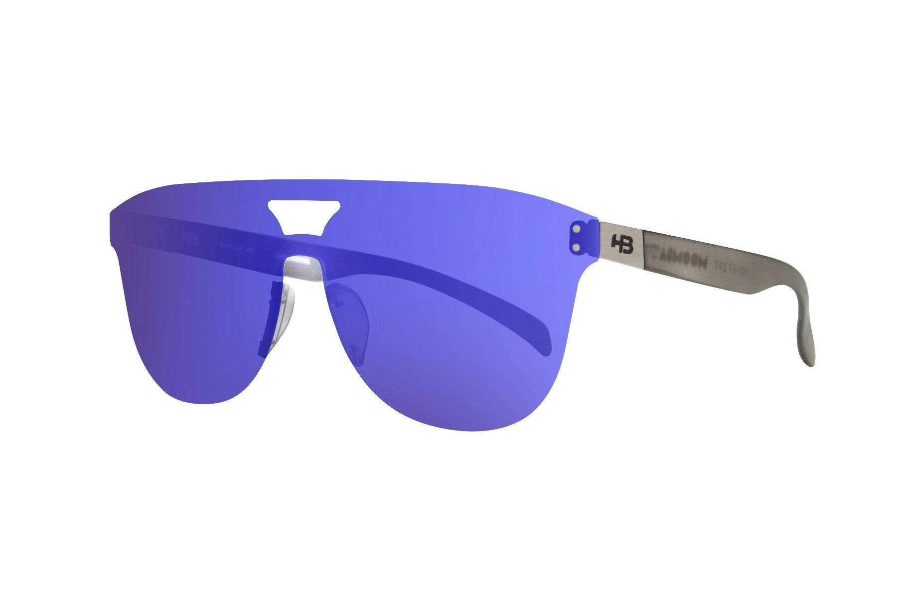 Óculos de Sol Hb Moomba Mask Matte Onyx/ Blue Chrome Unico