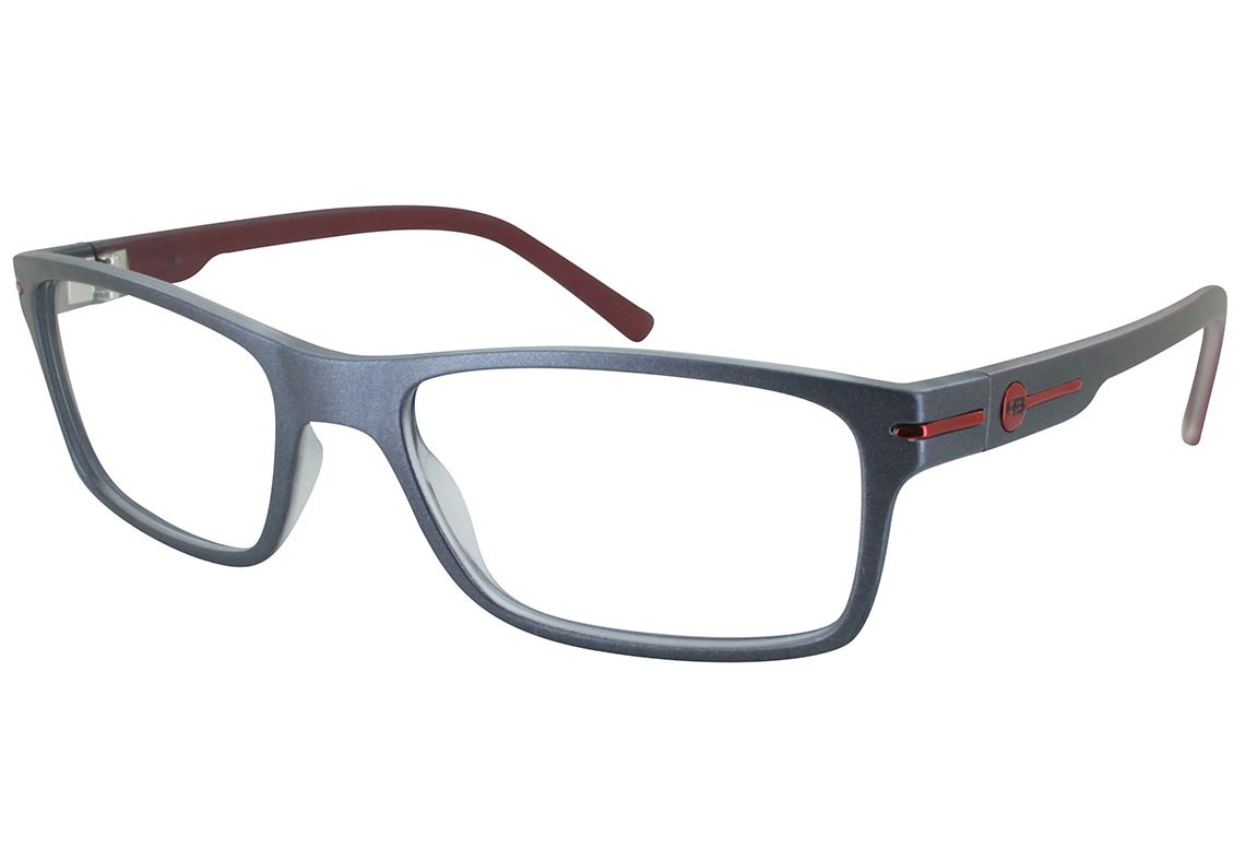 Óculos de Grau HB Polytech 93131 New Graphite On Marsala - Lente 5,3 cm - Oculos Shop