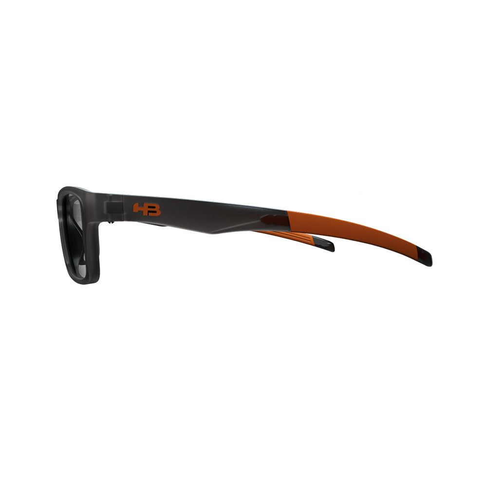 Óculos de Grau HB Polytech Teen 93143 Matte Onyx D. Orange - Lente 4,9 cm