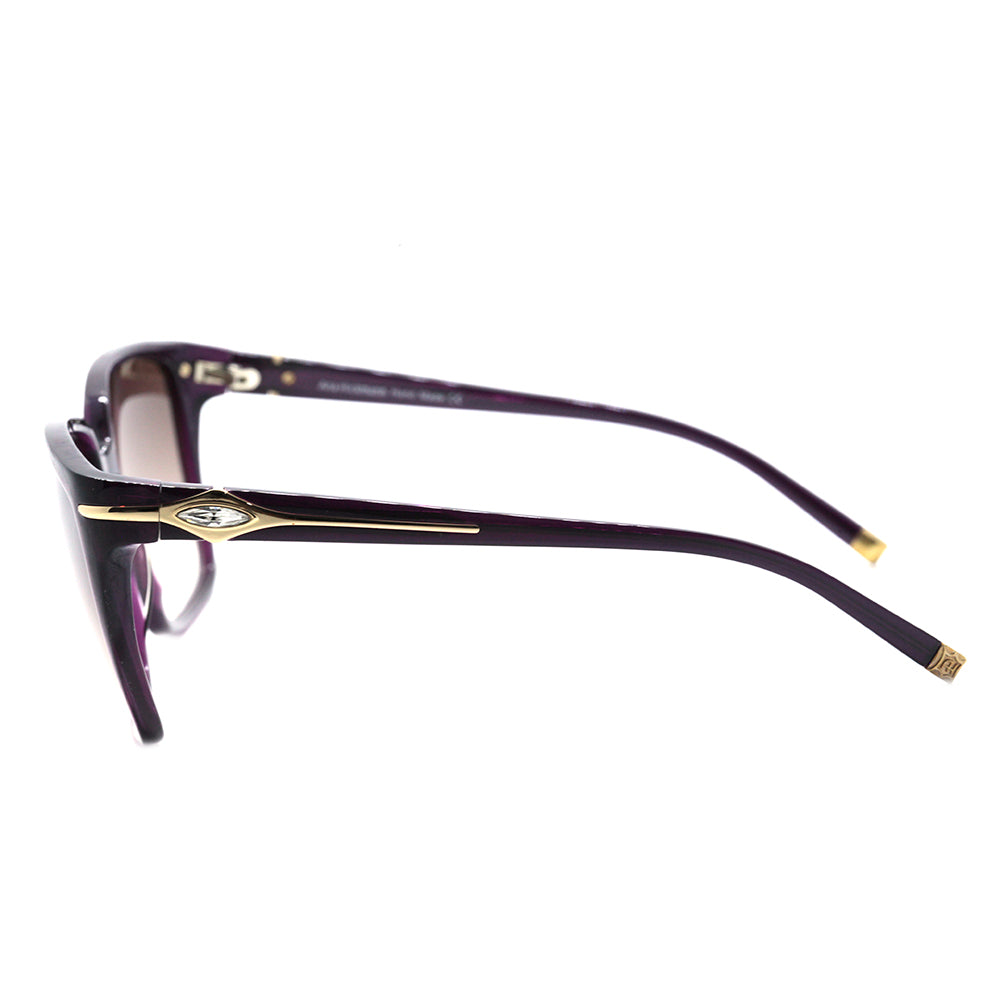 Óculos de Sol Ana Hickmann AH 9107 B13 Roxo e Dourado / Preto Degradê - 58 mm