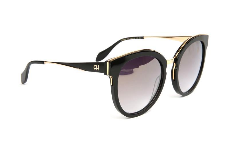 Óculos de Sol Ana Hickmann AH 9263 A01 Preto e Dourado Brilho / Dourado Degradê Espelhado - Lente 5,5 cm - Oculos Shop