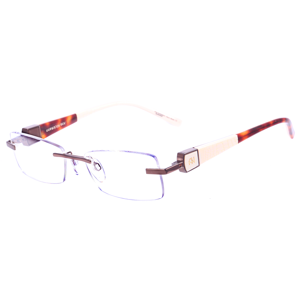 Óculos de Grau Ana Hickmann AH 1243 01A Marrom e Marrom Mesclado Creme - 52 mm
