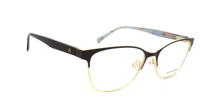 Óculos de Grau Atitude At 1645N 01A Marrom E Dourado Brilho Lente 5,4 Cm