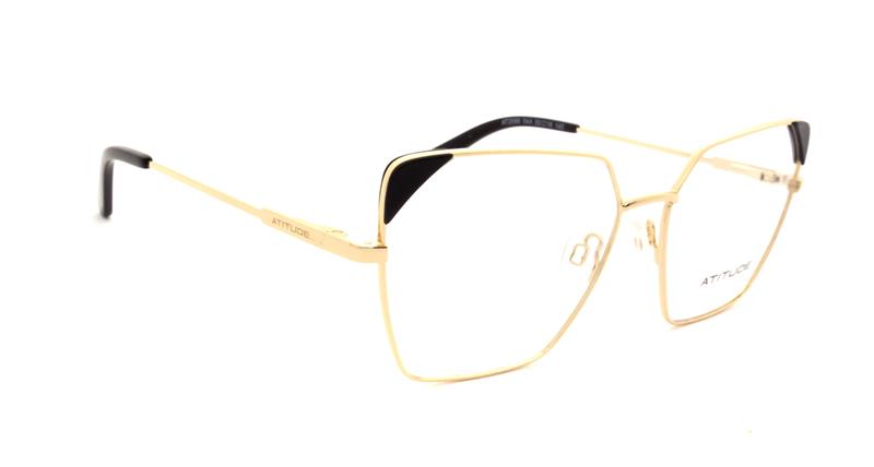 Atitude AT 2096 04A Preto e Dourado Brilho - Lente 5,5 cm - Grau