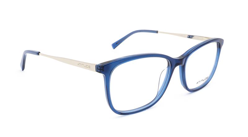 Óculos de Grau Atitude AT 6177N D01 Azul e Prata Brilho - Oculos Shop