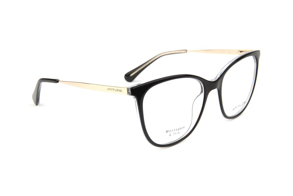 Atitude AT 6233 I H01 Azul Brilho e Transparente - Lente 5,3 cm - Grau