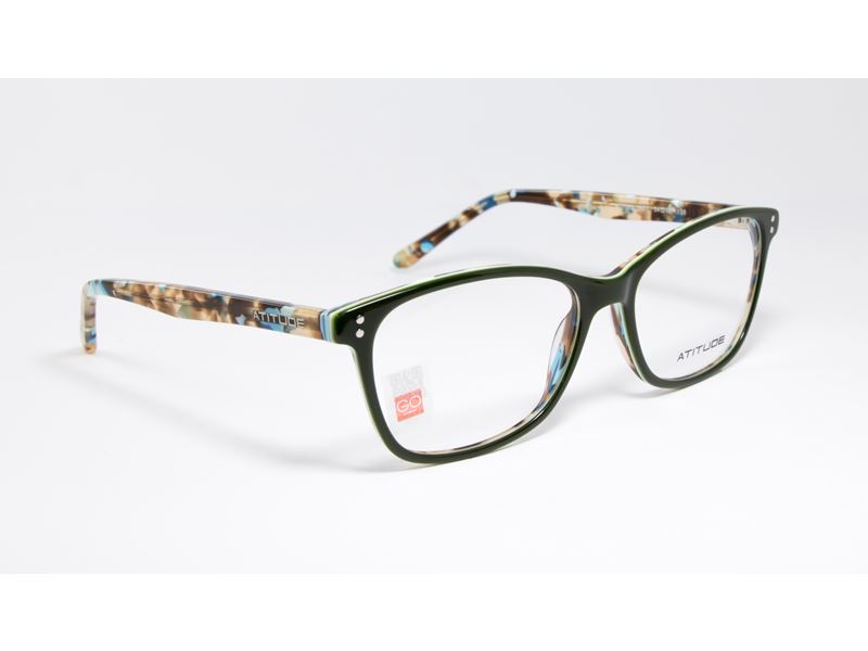 Atitude AT 7065 H01 Verde e Azul Mesclado Mesclado Brilho - Lente 5,4 cm - Oculos Shop