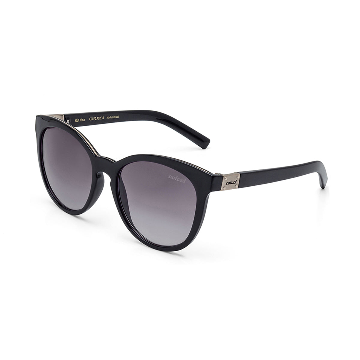 Óculos de Sol Colcci Nina Preto Brilho / Cinza Degradê - Lente 5,4 cm - Oculos Shop
