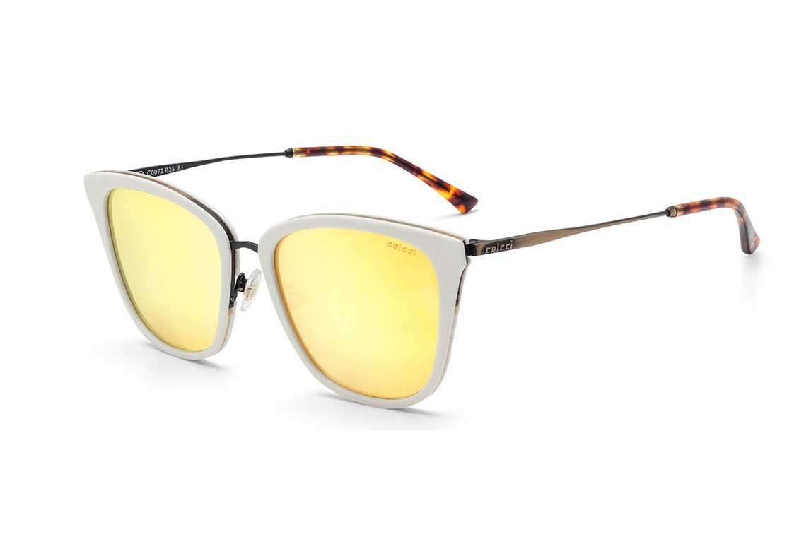 Óculos De Sol Colcci C0072 CREME E DOURADO/ VERDE ESPELHADO UNICO